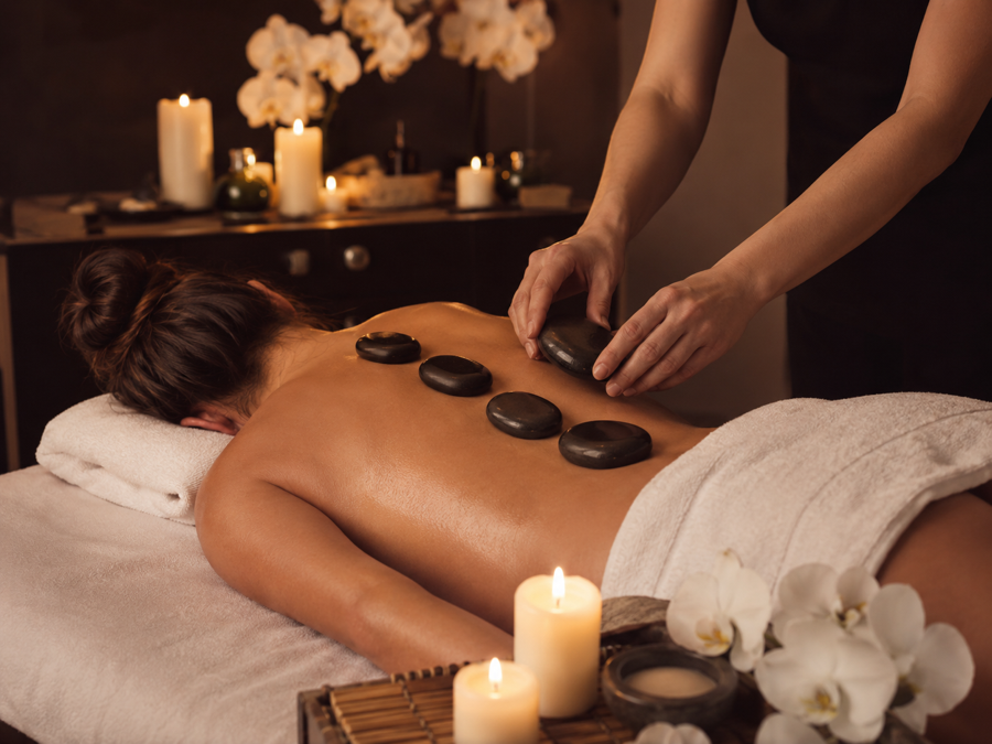 Hot stone massage treatment at Beauty Salon Beata
